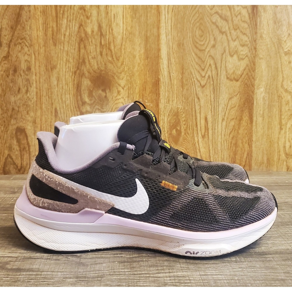 Nike Air Zoom Structure 25 Sneakers Women's Size 8.5 Black Purple